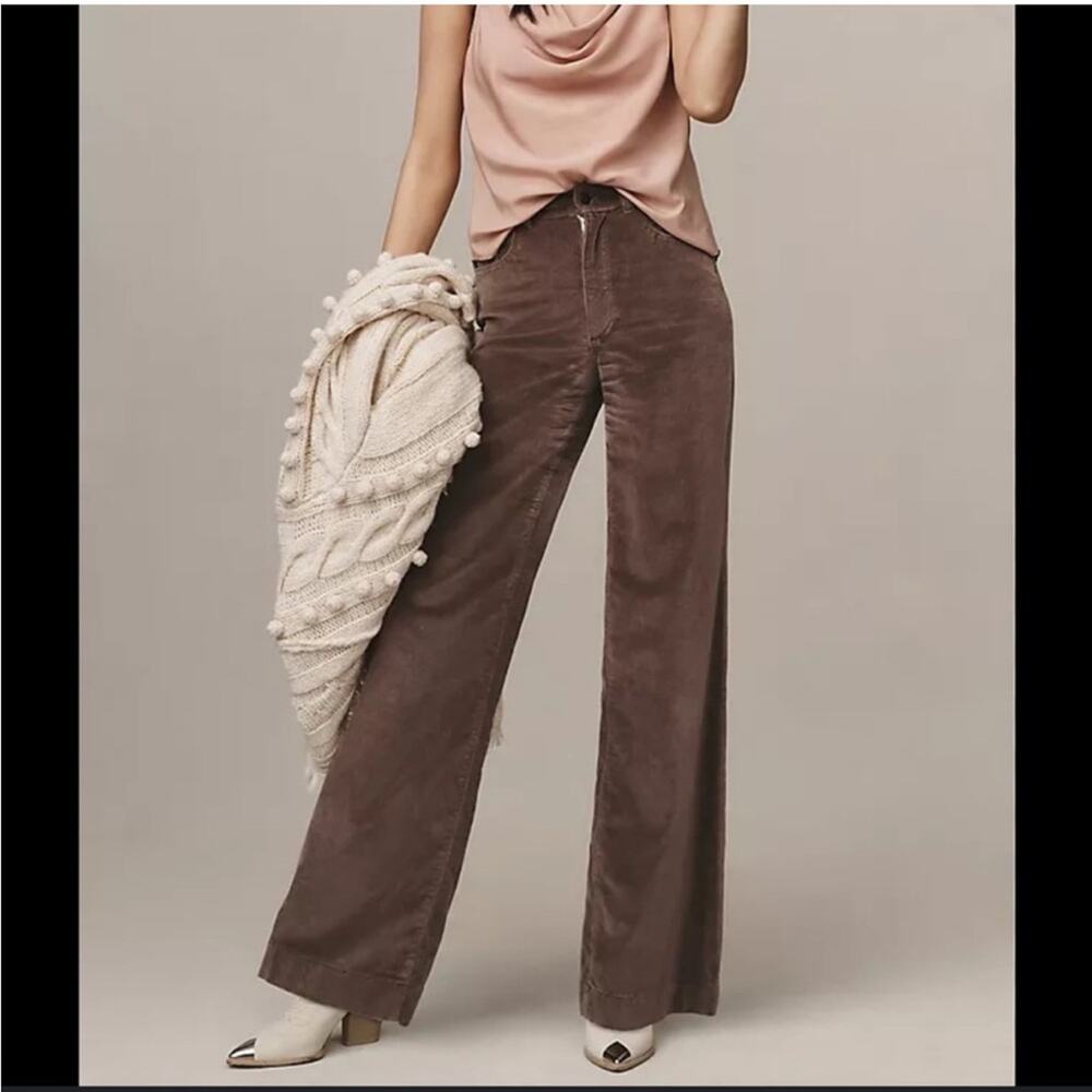 DL1961 Hepburn Wide Leg Velvet Pants Sz 31